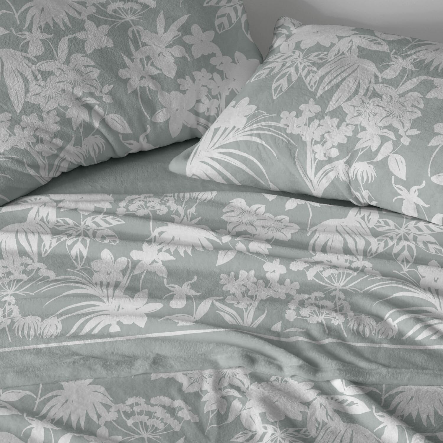 Burrito Blanco | Sábanas de Nacarina® | Cama de 135cm. (+Medidas Disponibles) | Diseño 029 | Color Laurel (135x190/200cm.)