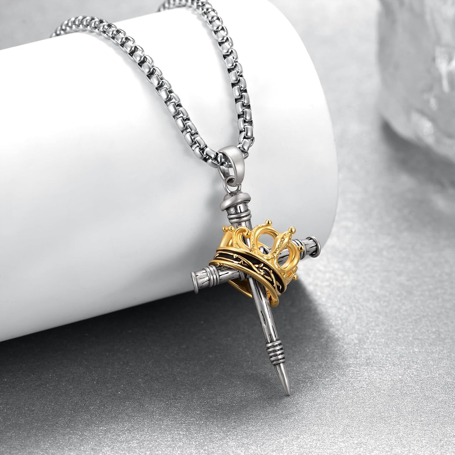 Cross Necklace for Men Women, 925 Sterling Silver Crucifix Cross Pendant Necklaces, Religious Amulets Jewelry Gifts - Image 5