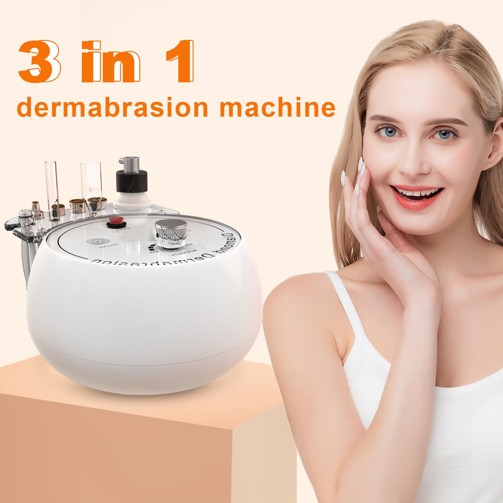 3 in 1 dispositivo di microdermoabrasione al diamante, dispositivo per esfoliazione e rimozione dei punti neri, dispositivo per la cura del viso per uso domestico in spa
