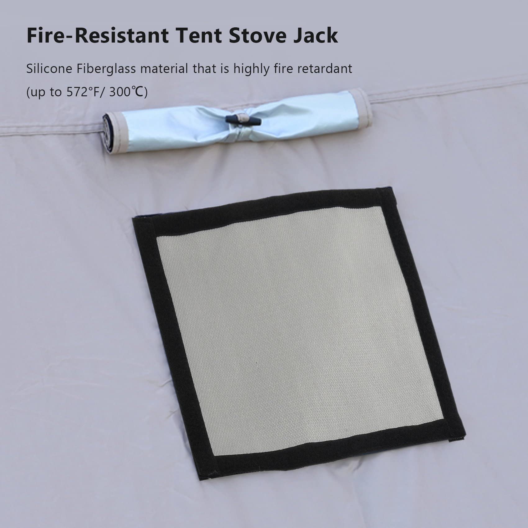 Cric Ignifuge Pour Poêle à Bois De Cheminée - 23 X 20 Cm - Protection Anti-brûlure Pour Tentes