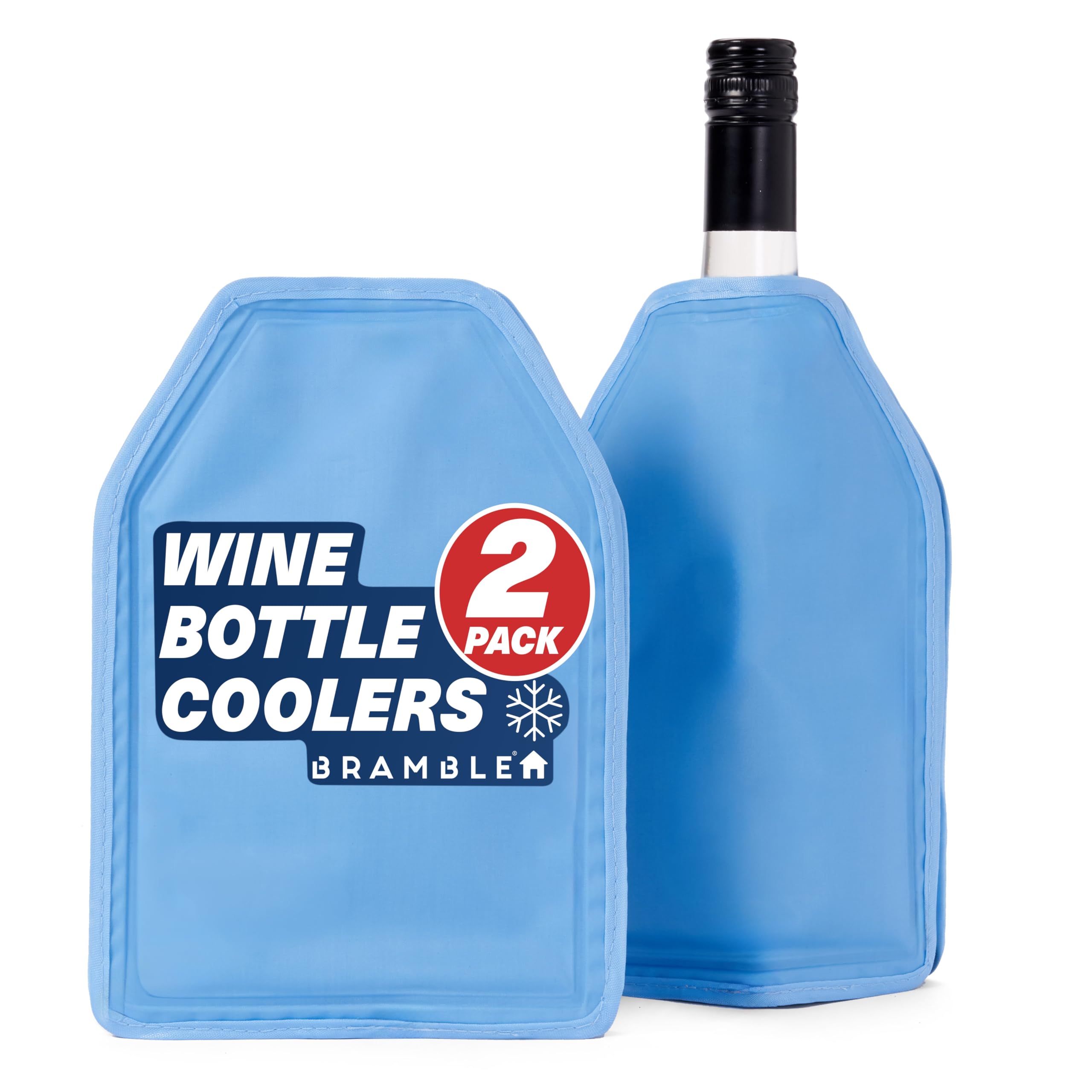 Bramble - Set de 2 Enfriadores de Botellas de Vino (22,5 x 15,5cm), Enfriador con Gel - Funda para Picnic, Fiestas, Al Aire Libre