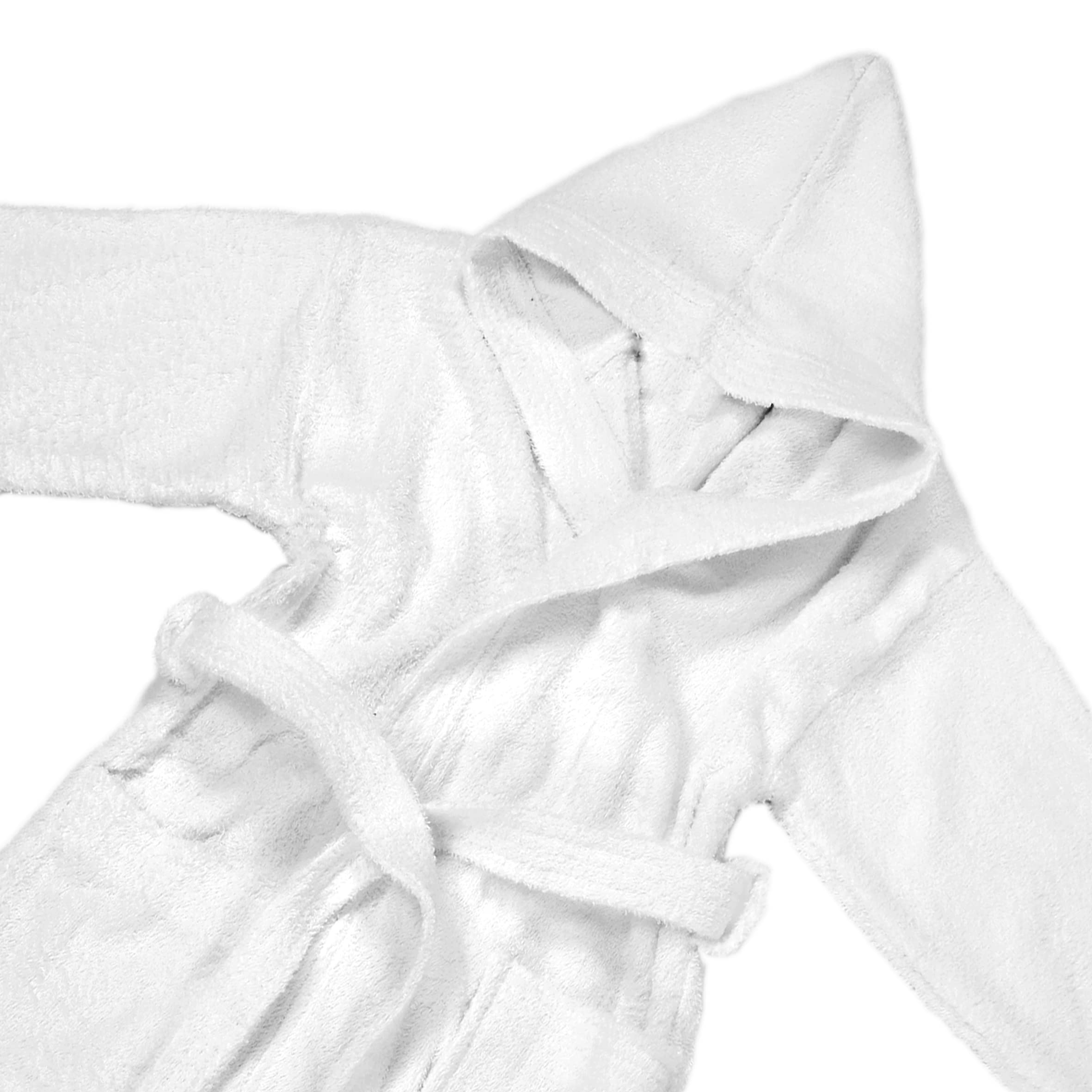 LEBENGOOD Kinder Bademantel für Jungen, Mädchen & Teenager, 100%, Baumwolle, Frottee, kinder, 400gr, mit Kapuze, leichtfrottee flauschig, babyhandtuch (14, Blanco)