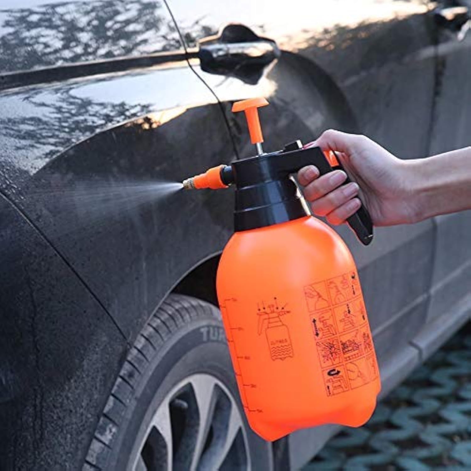 Sevia Manual Pressure Sprayer Pump,Spray Bottle,Water Mister for Garden Plants Herbicides,Pesticides,Fertilizers,Plants Flowers,Agriculture,Face,Hair,Car Vehicle Wash Cleaning Essential - 2 Liter (B08V5FY6W3) Amazon Price History, Amazon Price Tracker