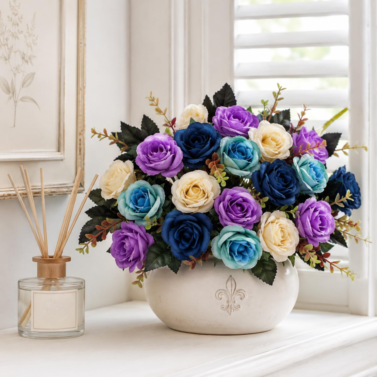 astylishome 36Pcs Artificial Roses 12 Roses per 3 Bunch Realistic Wedding Bouquet Suitable for Home Décor Weddings Birthday Parties and Other Occasions F2141 — image 1