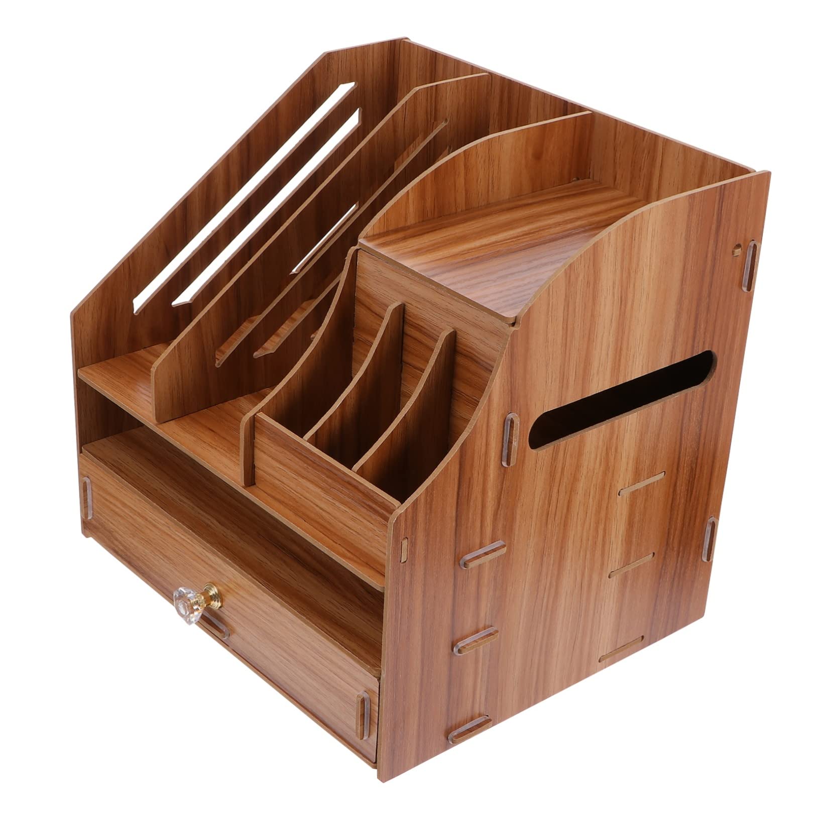 Amazon.co.jp: EXCEART シー木製デスクトップオーガナイザー 引き出し