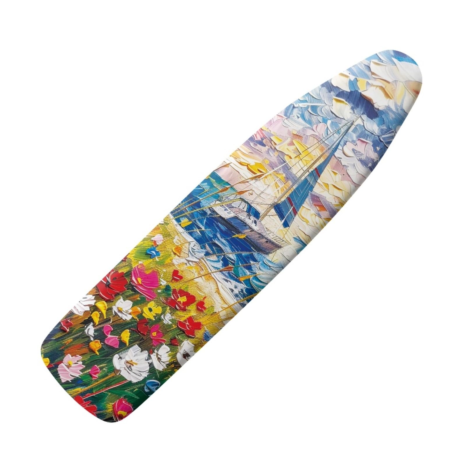 Extra large ironing board cover 140 x 45 Blue Boat Thick cotton pad Ironing Board Cover Elastic washable,Resist Scorching and Staining,Heat Reflective & Vapour Permeable,Easy Fit