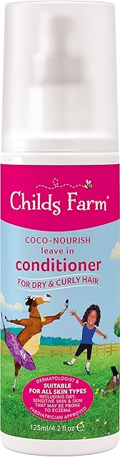 Childs Farm | Kids Coco-Nourish Leave in Conditioner 125ml | Organic Coconut | Dry, Curly & Coily Hair | Conditions & Nourishes | Suitable for Dry, Sensitive & Eczema-prone Skin & Scalp