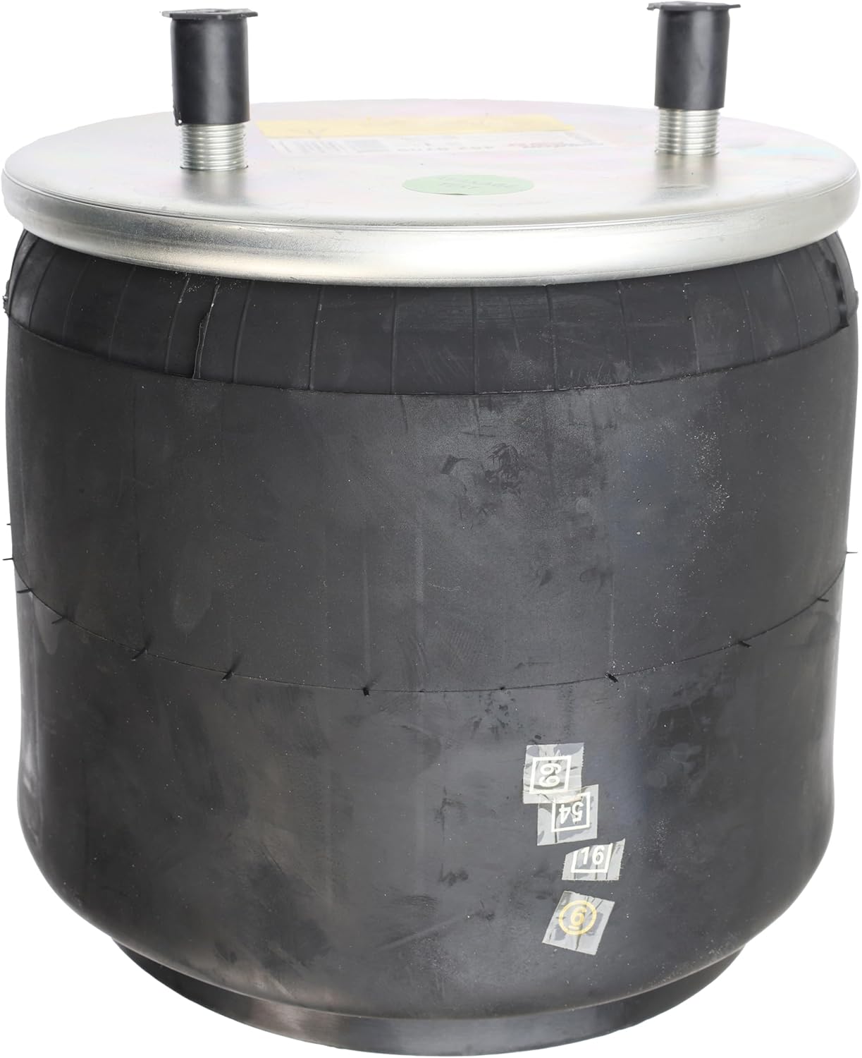 Dayton Parts 452-8709L Air Spring, Rolling Lobe, Composite Piston, 10.7" Static Height, Top Plate Diameter 10.13, Piston Diameter 9.13, Two Studs Top Plate, One Stud Piston
