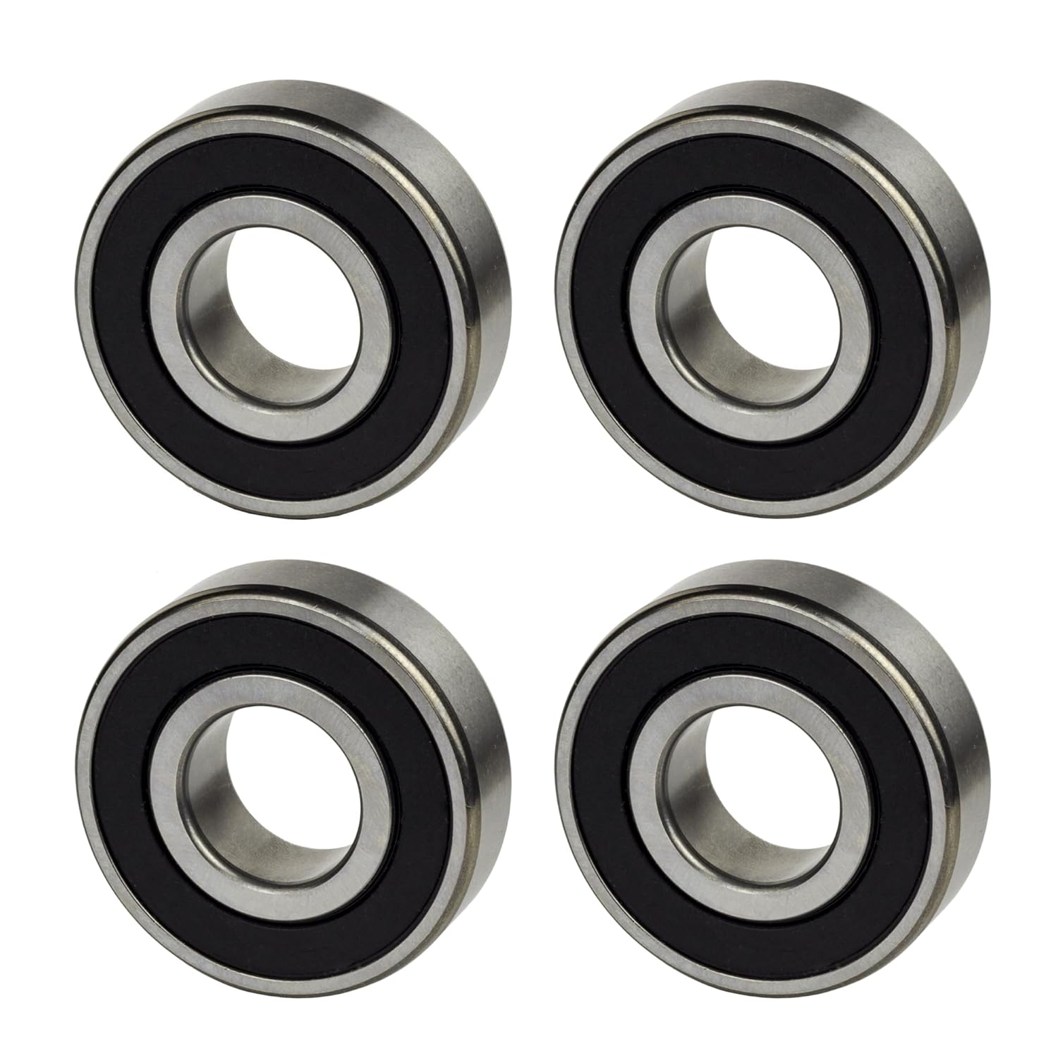 Jeremywell 4 PCS 6204-2RS Ball Bearing 20x47x14mm, Rubber Sealed