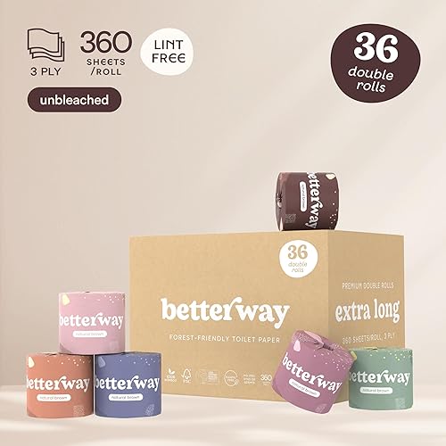 Betterway Bamboo Toilet Paper 3 Ply