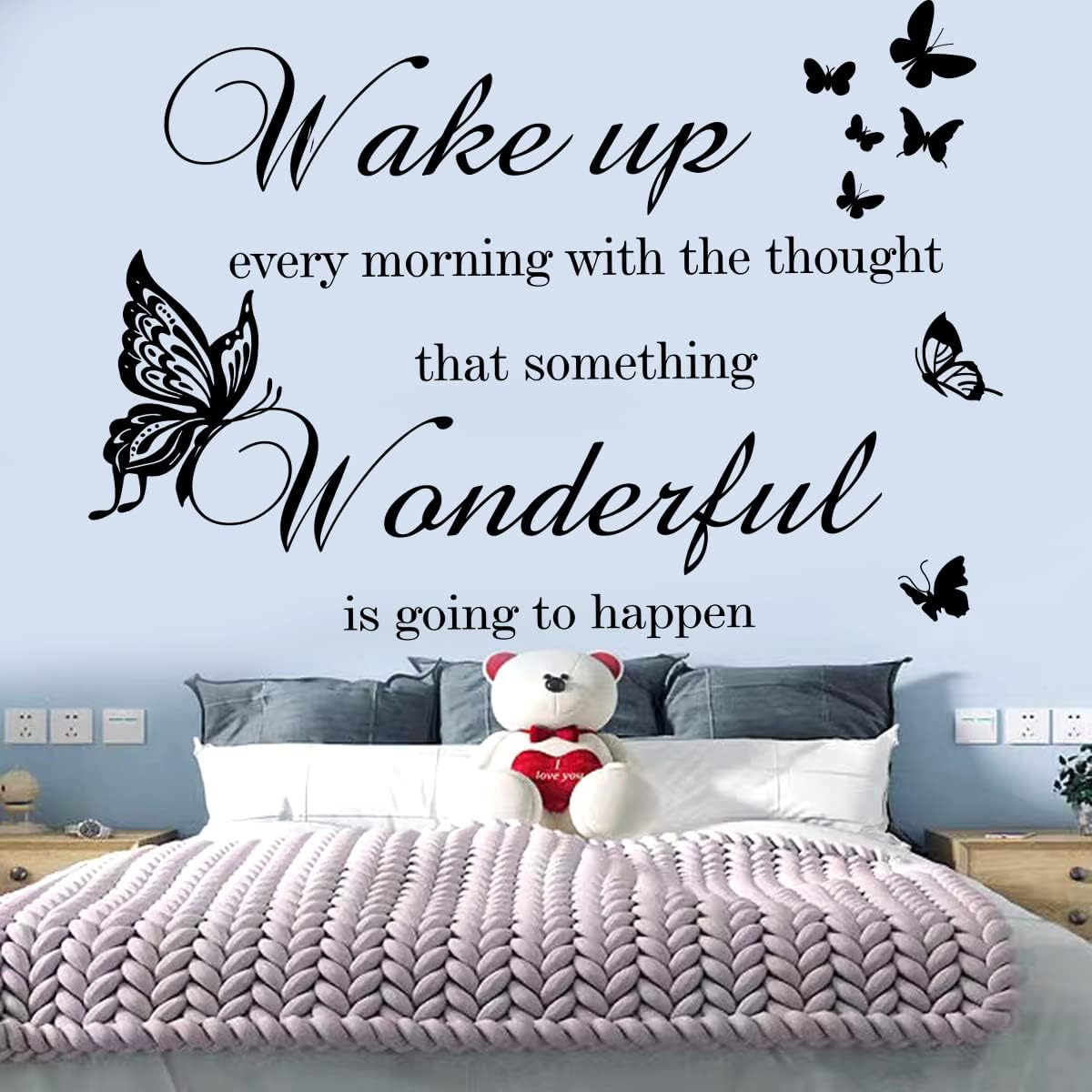 Inspirational Quotes Vinyl Eyes Eyelash Decals Motivational Sayings for Wall Art Decor Sticker Positive Lettering Wall Decal for Women Girls Bedroom Living Room Home Beauty Salon Decoration