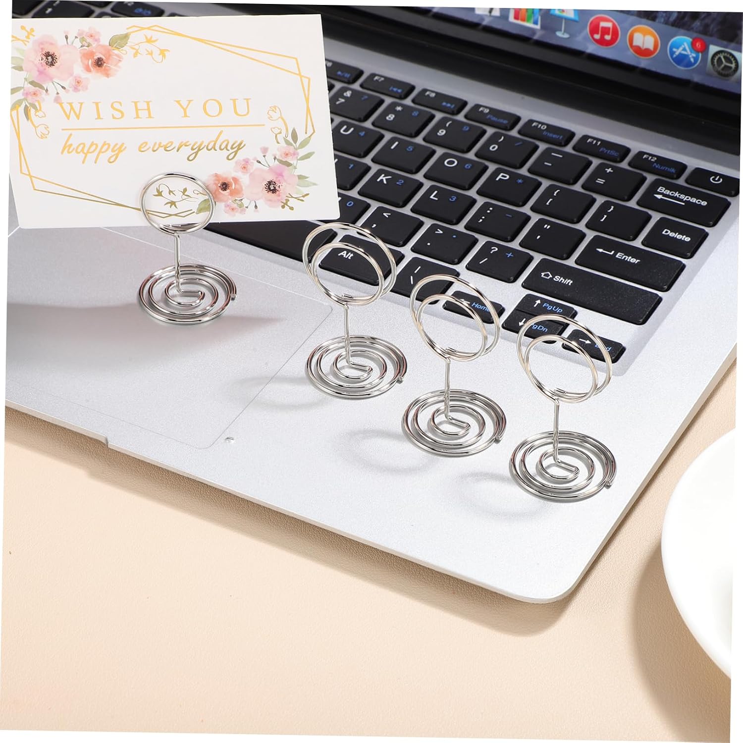 50pcs Place Card Holders Stylish Round Note Clips for Weddings Parties Events Silver Table Stands for Memos Photos and Greetings