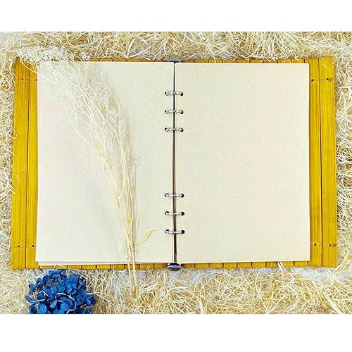 Miniatura 6 de Juego de cuadernos de estilo retro chino de bambú estilo antiguo, hermoso diario de regalo (color: A)