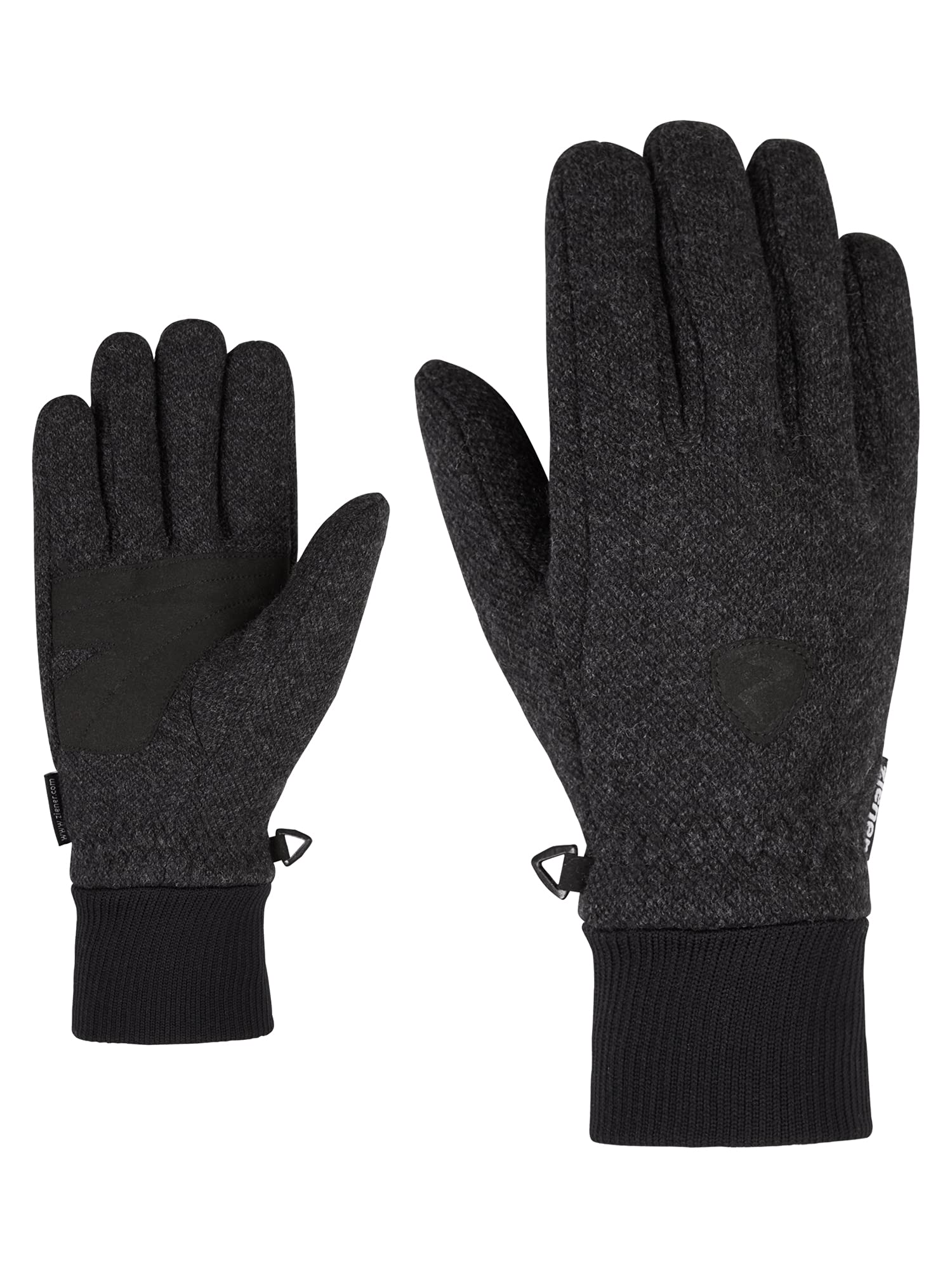 Ziener Erwachsene ILDO Freizeit-/Funktions-Handschuhe | Wolle, warm, Dark Melange, 8,5