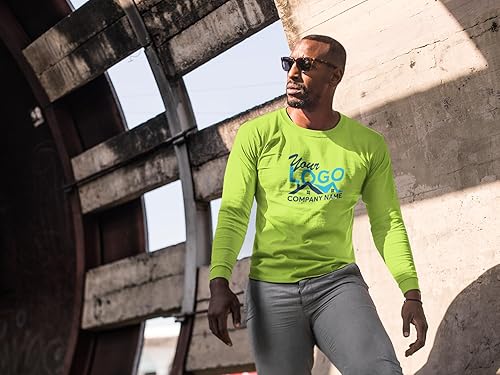 Miniatura 2 de Kolossus Camisas de trabajo de manga larga personalizables de alta visibilidad diseña tus propias camisetas personalizadas con logotipo y texto