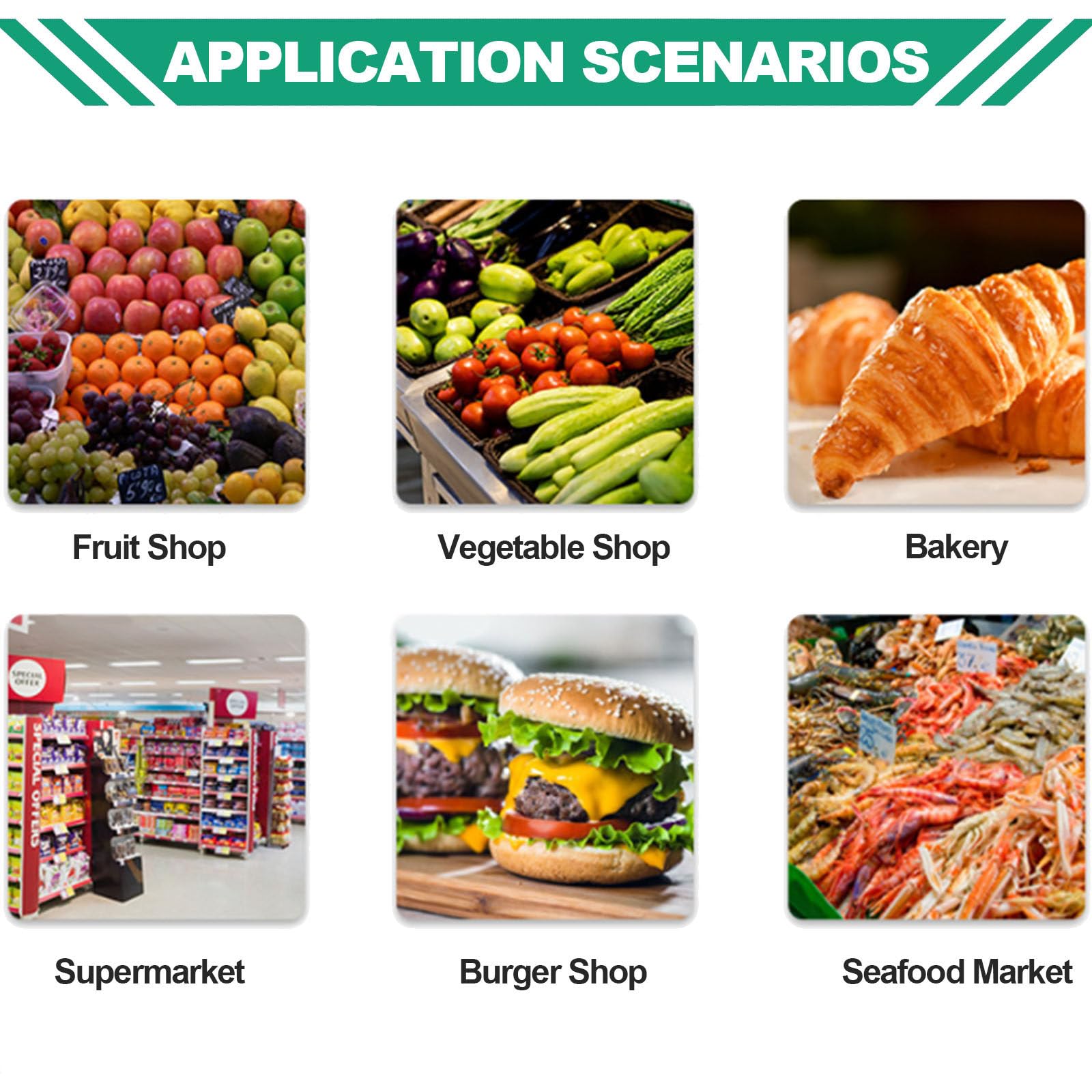 Stampa Digitale di Etichette con Prezzi, Bilancia di Controllo del Peso, Elaborazione al Dettaglio, Stampa di Codici a Barre, Display bifacciale Commerciale per Alimenti, Carne, Gastronomia