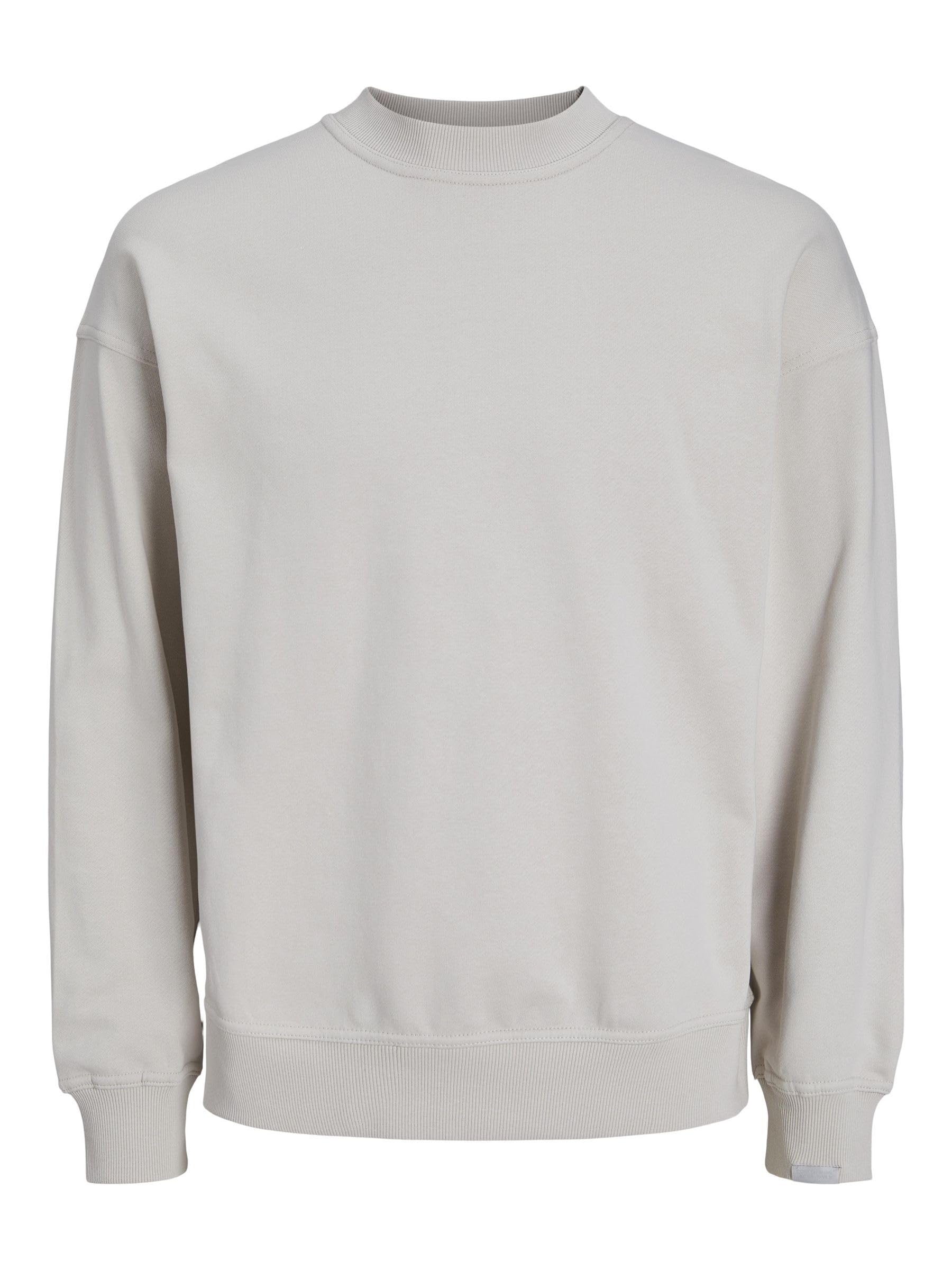 JACK&JONES Men's JCOCOLLECTIVE Sweat Crew Neck NOOS Sweatshirt, Moonbeam,