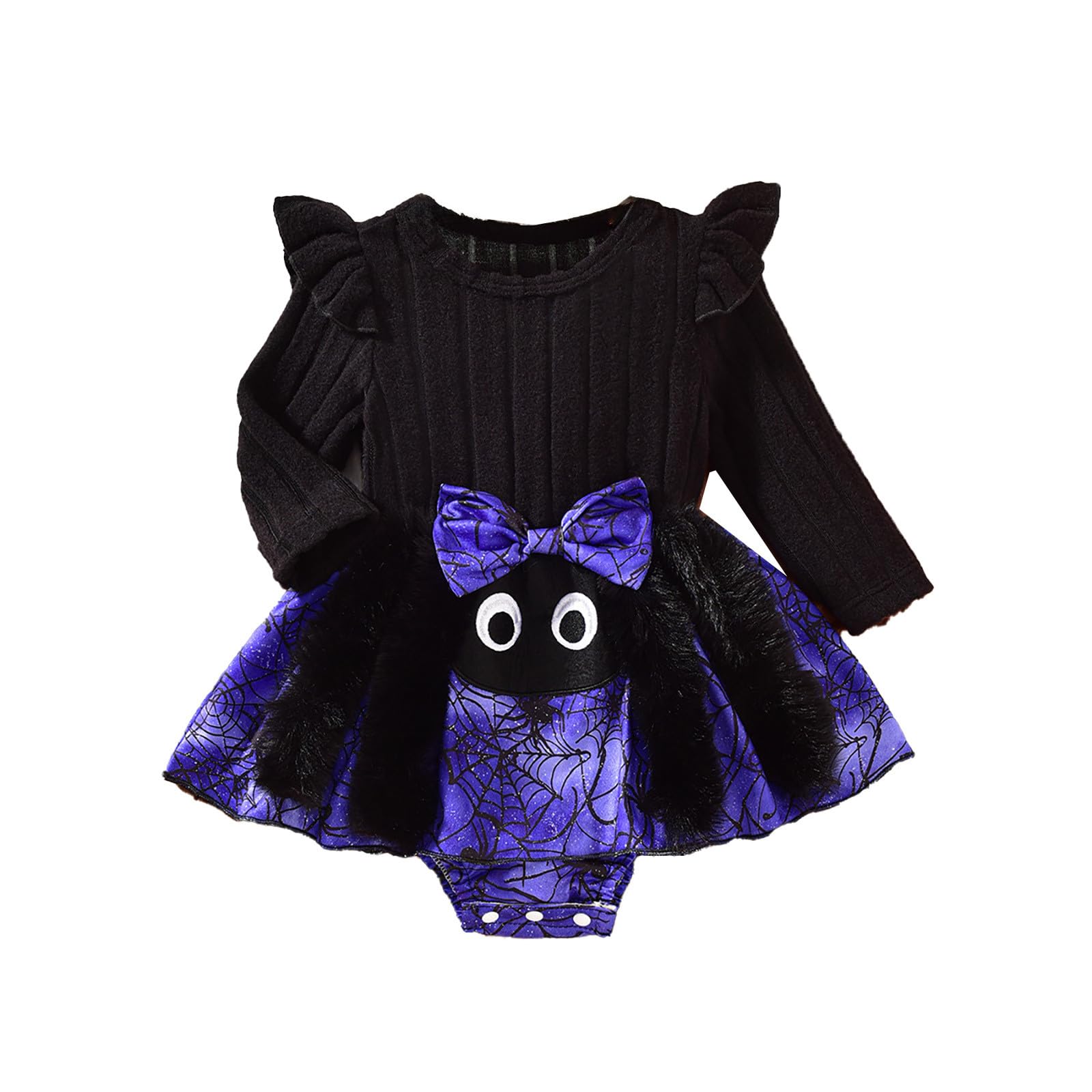 Cokbyavla Women's Black-E Newborn Infant Pumpkin Outfit 0-24Months, Halloween Outfits For Baby Baby Girl Dressesgirls' Dresses Halloween Costume Bat Infant Toddler Girls Long Sl 6-9 Months