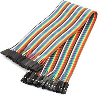 IIVVERR 30cm 12 inches Multicolored 40pin Female to Female Breadboard Jumper Wires Cables Kit (30cm 12 pulgadas Multicolor 40pin hembra a hembra Breadboard Jumper Cables Kit de Cables de Cinta