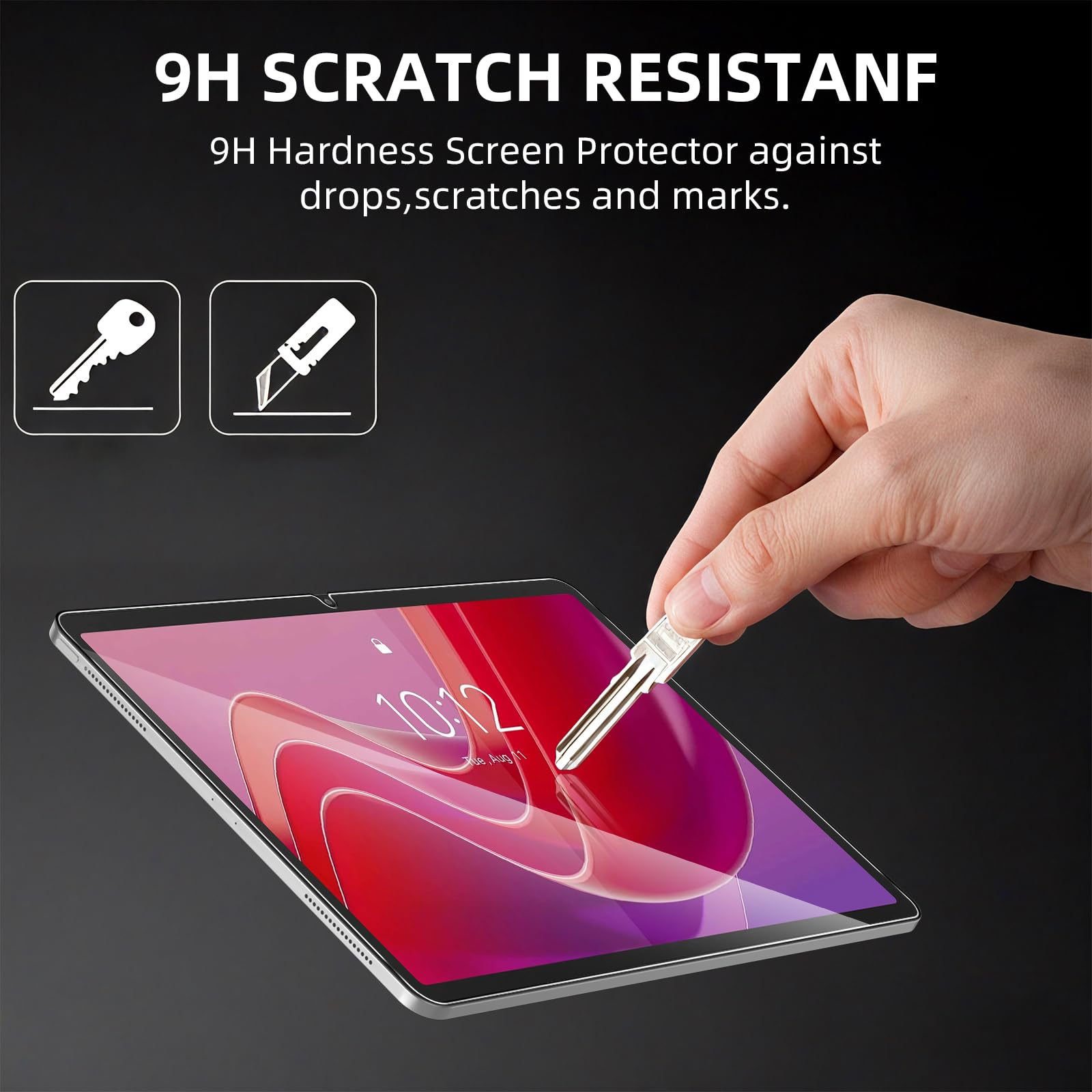 Pellicola Protettiva in Vetro Temperato 9H per Lenovo Idea Tab 11 Pollici / Tab M11 / Tab K11 (11"), 2 Pezzi, Anti-graffio