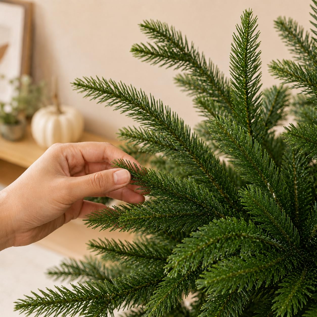 Norfolk-Kieferzweige für Weihnachten, künstliche Tannenzweige, fühlt sich echt an, künstliche Grünpflanzen, für Vasen, DIY-Girlande, Kranz, Zuhause, Innen- und Außenbereich, 24 Stück