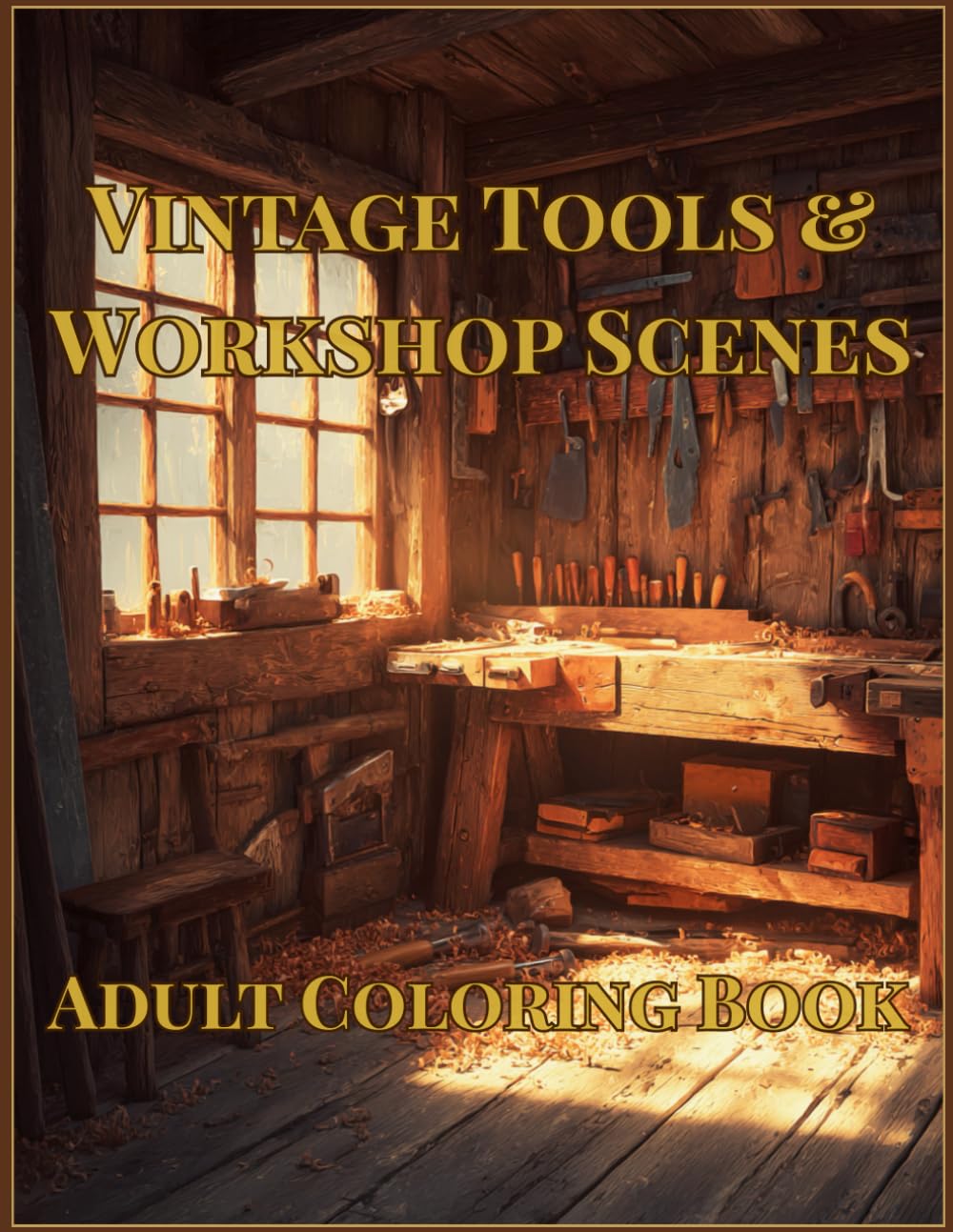 Vintage Tools & Workshop Scenes Coloring Book for Adults: 50 Detailed Woodworking Designs Featuring Classic Hand Tools, Rustic Workshops & DIY Craft ... Workshop & Tools Coloring Book Series)