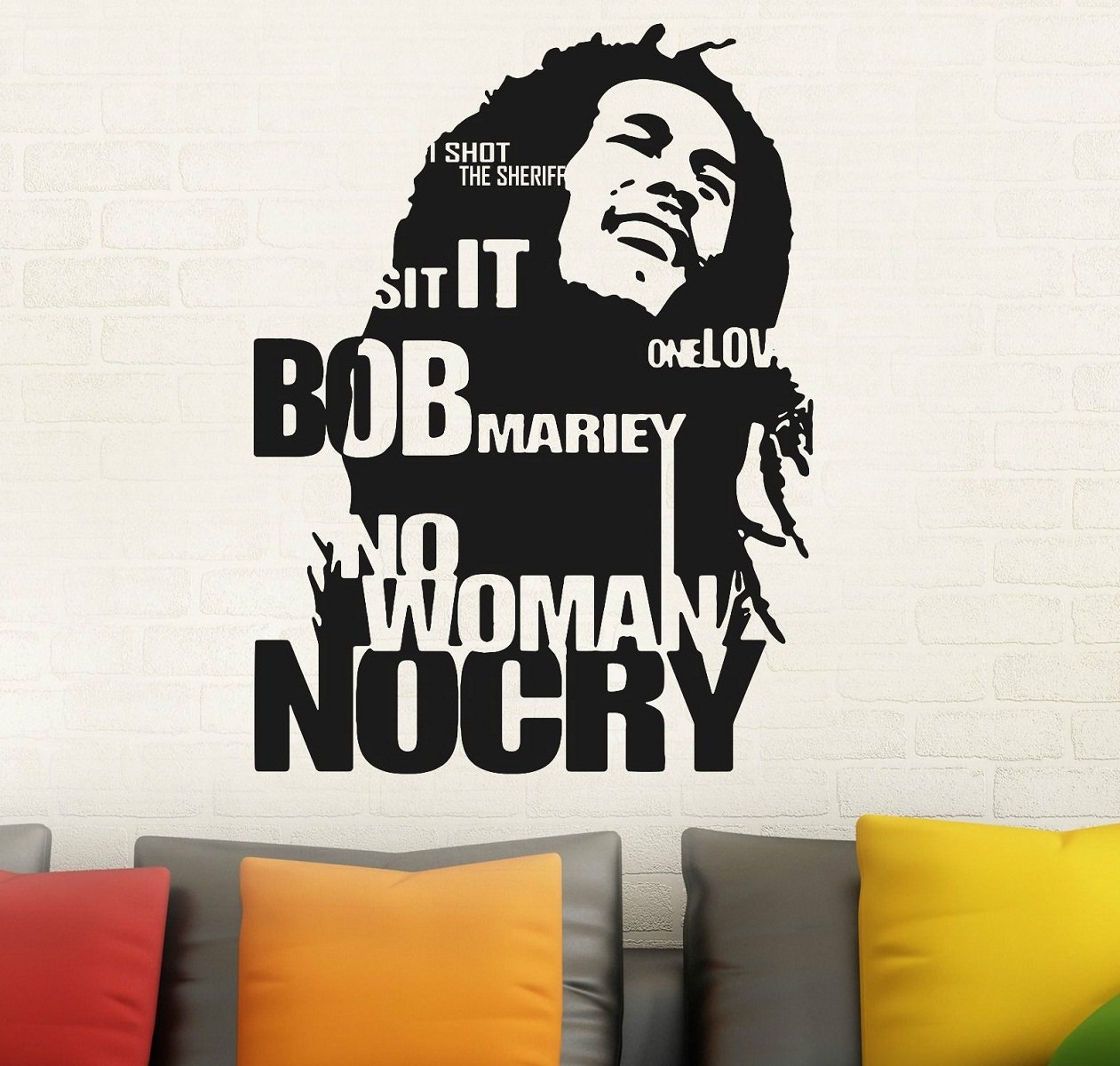 Sticker Studio Bob Marley Wall Stickers for Living Room, Bedroom, Office (Vinyl, Standard, Multicolour) (B07D1MC7MJ) Amazon Price History, Amazon Price Tracker