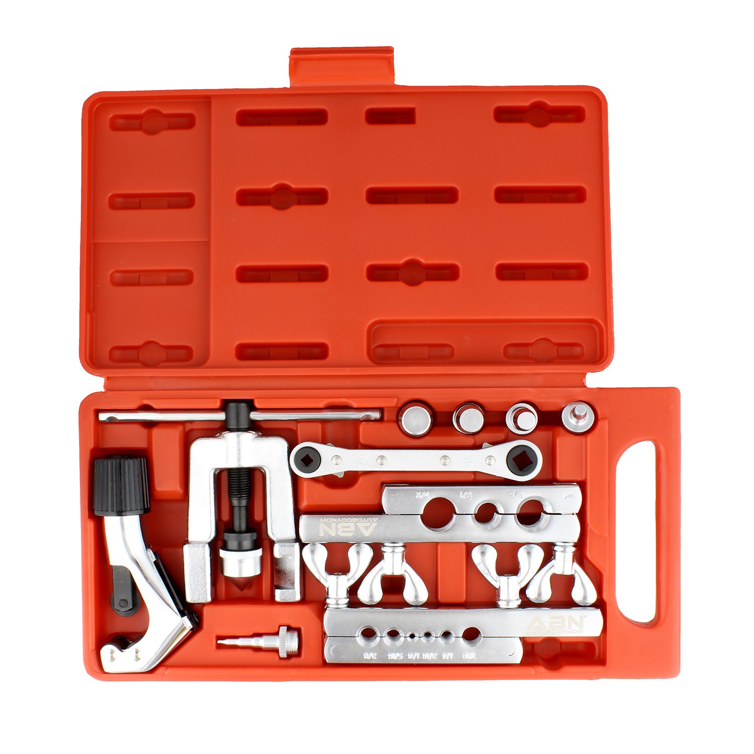 ABN Flaring Tool Set 10 Piece Flaring and Swaging Tool Kit with Tube