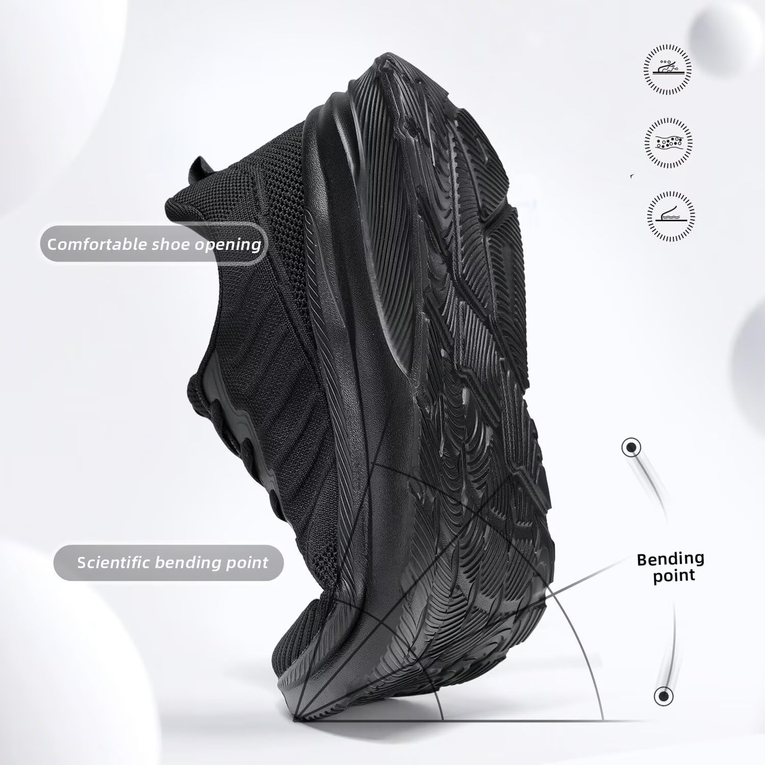 Mens Wide Walking Shoes Soft Sole Non Slip Running Comfortable Tennis Breathable Athletic Gym Workout Sport Sneakers - Image 4