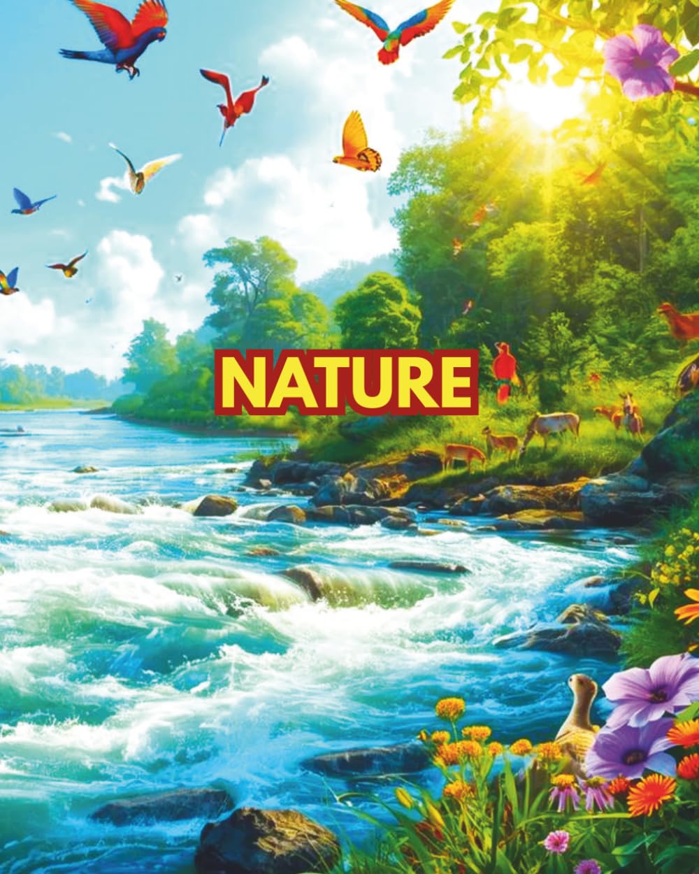 NATURE: A NATURE COLOURING BOOK FULL OF BIRDS, TREES, FLOWERS AND BUTTERFLIES. (LIMITED EDITIONS)
