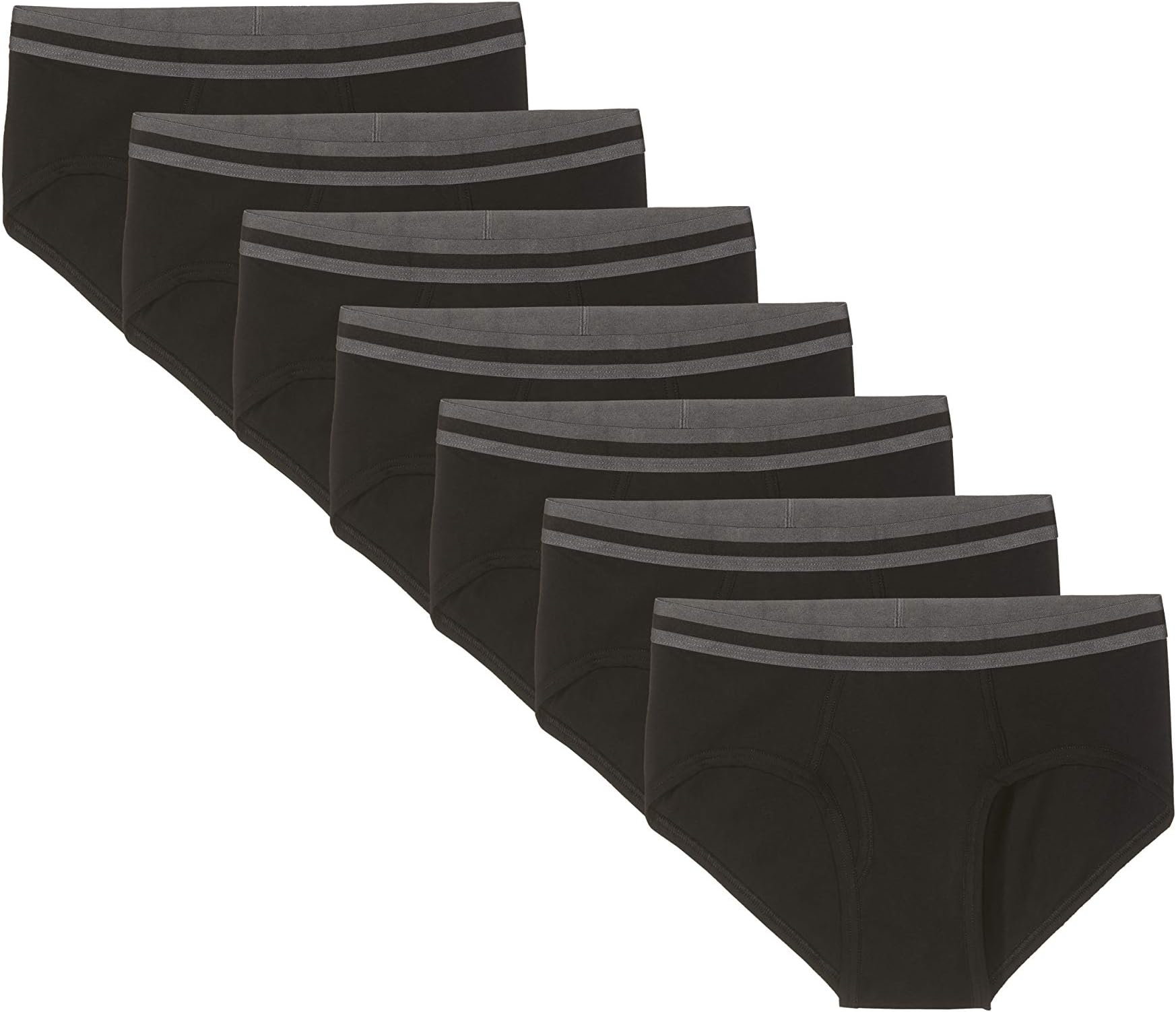 FIND Men's BELK071M7 7 mens briefs, Black (Black), 34 (Manufacturer Size:M)