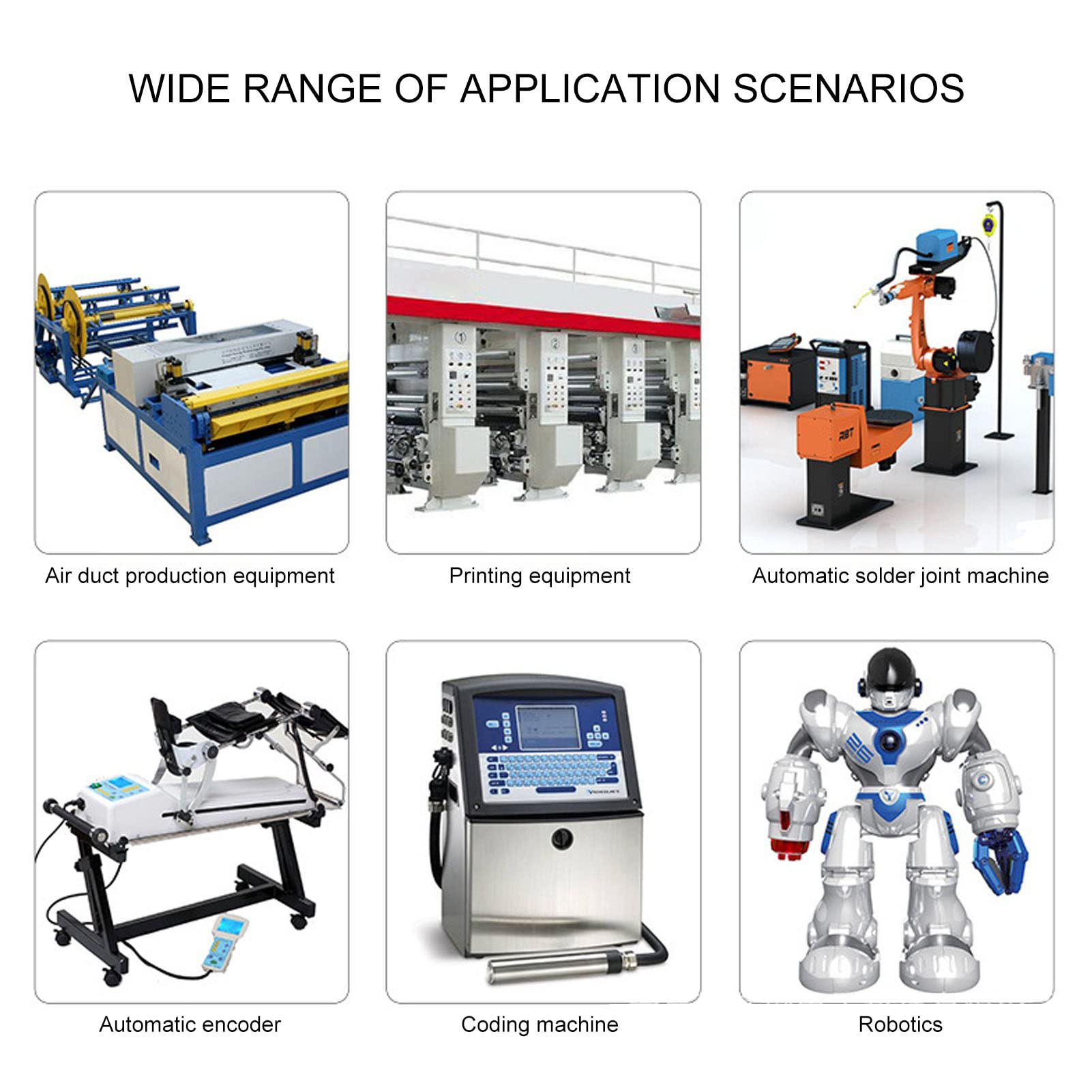 Emoshayoga Encoder rotativo incrementale, Uscita PNP DC5‑24V Diametro Esterno 2 Pollici Encoder rotativo bifase Compatto IP50 Leggero per Robot(600P/R)