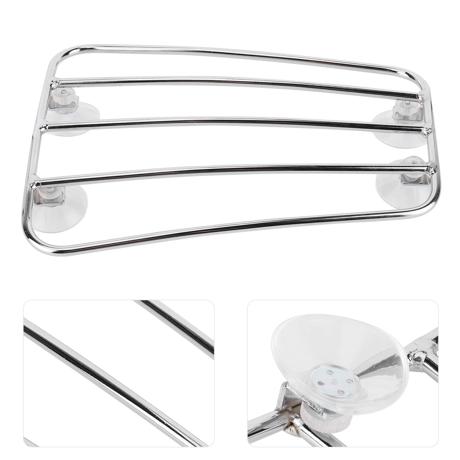 Soporte de Equipaje para Tanque de Combustible de Motocicleta Soporte de portaequipajes de Estilo Retro Universal(B (Plata)