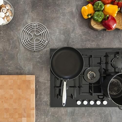 Miniatura 8 de Tofficu Estante de vapor de acero inoxidable para ollas, estante de enfriamiento redondo de 6.3 pulgadas (diámetro)1.6 pulgadas (altura), estante de