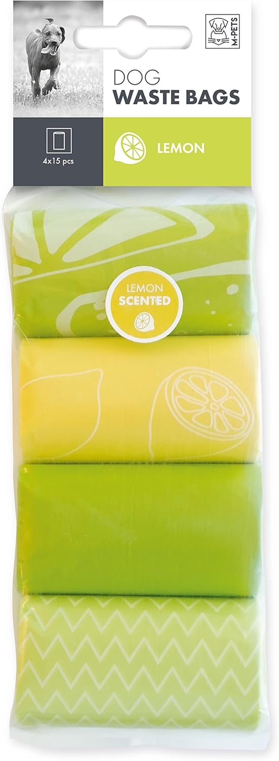 MPETS Fan Dog Bags with Handles, Lime 4 X 6 Pieces Pack