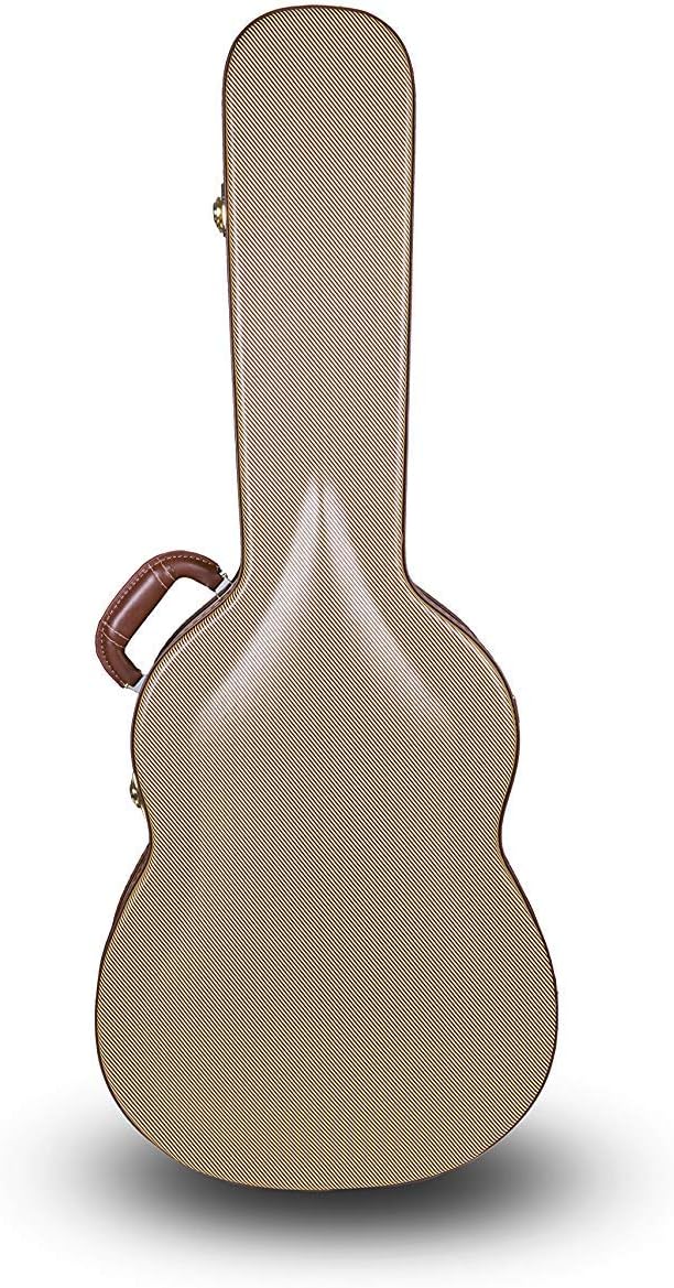 Hardshell Arch Top Wooden Case for Classical Nylon String 4/4 Full Size Guitars, Vintage Tweed