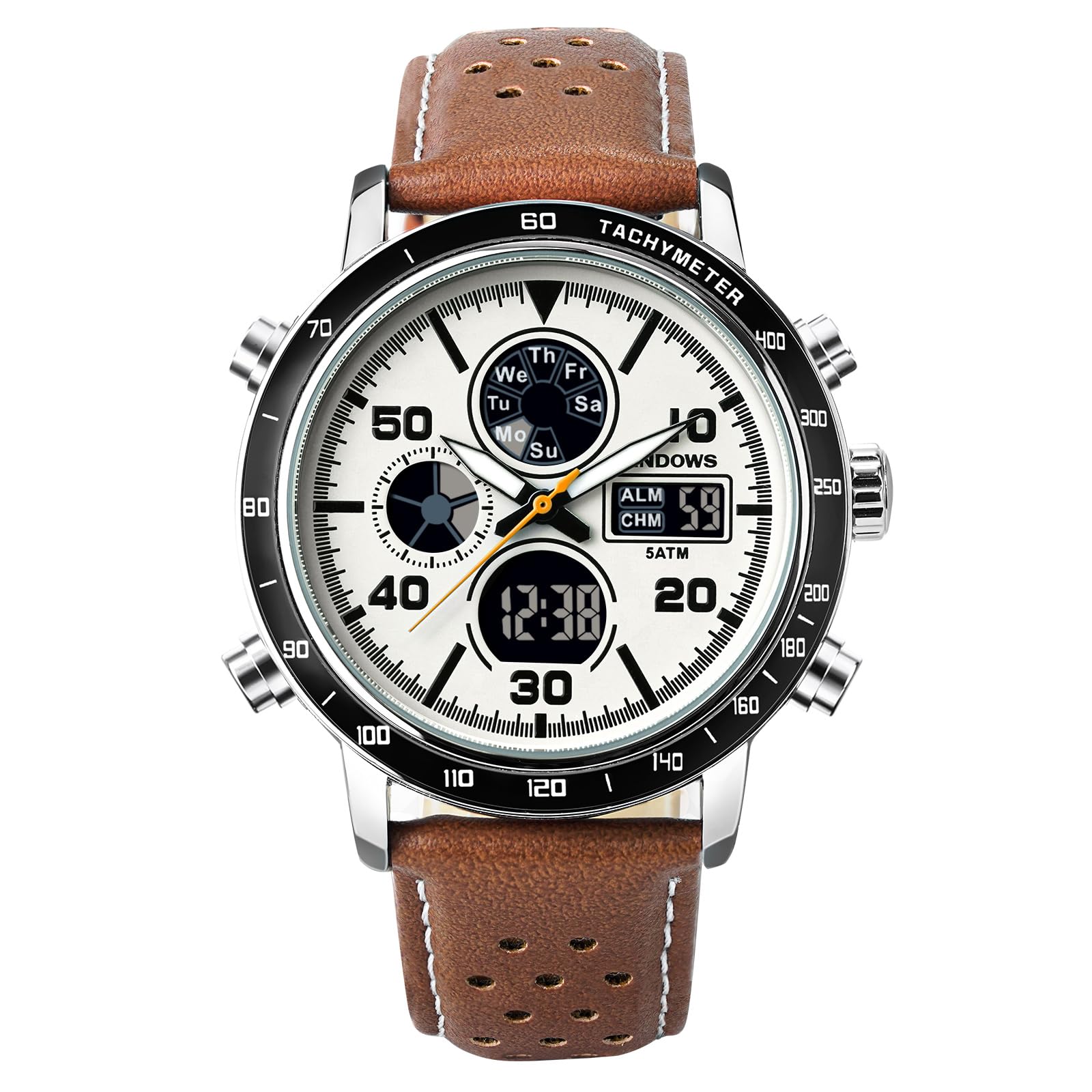 PINDOWS Orologi da uomo, militari, digitali, analogico, al quarzo, impermeabile, sportivo, tattico, multifunzione, resistente, per attività all'aperto