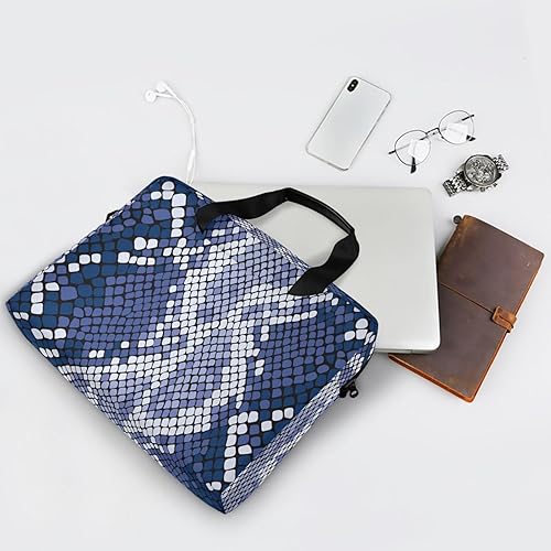 Miniatura 5 de OTVEE Elegante piel de serpiente azul bolsa de ordenador portátil 15.6 pulgadas de la computadora que lleva el maletín bolso de mensajero del
