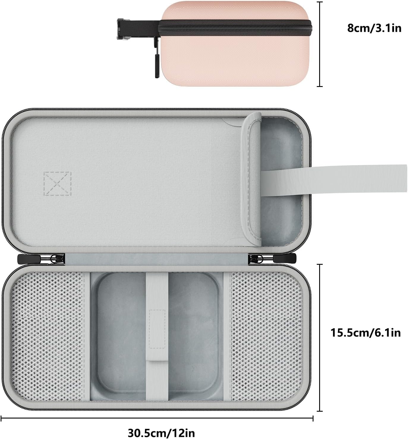 Carry Case Compatible with Apple 2024 Mac Mini M4 /M4 Pro,M4 Pro Protective Carrying Case, Portable Hard Shell Travel Storage Bag (Pink)