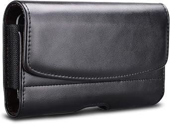 Phone Holster for Samsung Galaxy S26 Ultra S25 FE S24 S23 S22 S21 S20 A37 5G A17 A36 A16 A55 A35 A15 A26 A56 Note 20 10 PU Leather Cell Phone Pouch with Belt Clip Loop Card Holder,Black