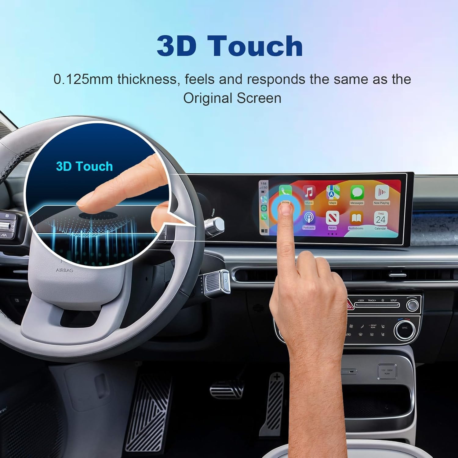 (Double Set) 2026 Ioniq 9 Screen Protector for Hyundai Ioniq 9 Displays (Dual 12.3Inch+Front&Rear Climate Control) (S/SE/SEL/Limited/Calligraphy), 2026 Ioniq 9 Accessories High Clarity