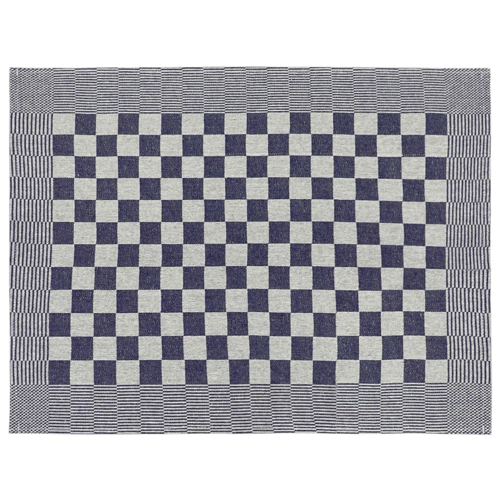 20-częściowy zestaw ręczników niebiesko-białych ze 100% bawełny z 10 ścierkami do naczyń 50 x 70 cm i 10 ręcznikami dla gości 50 x 50 cm do kuchni, łazienki i codziennego czyszczenia, chłonne, trwałe