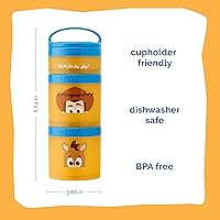 Vista 91 de Whiskware Disney Princess and the Frog, Stackable Snack Containers for Kids, 3 Stackable Snack Cups for School or Travel, Formula and Cupholder Tiana