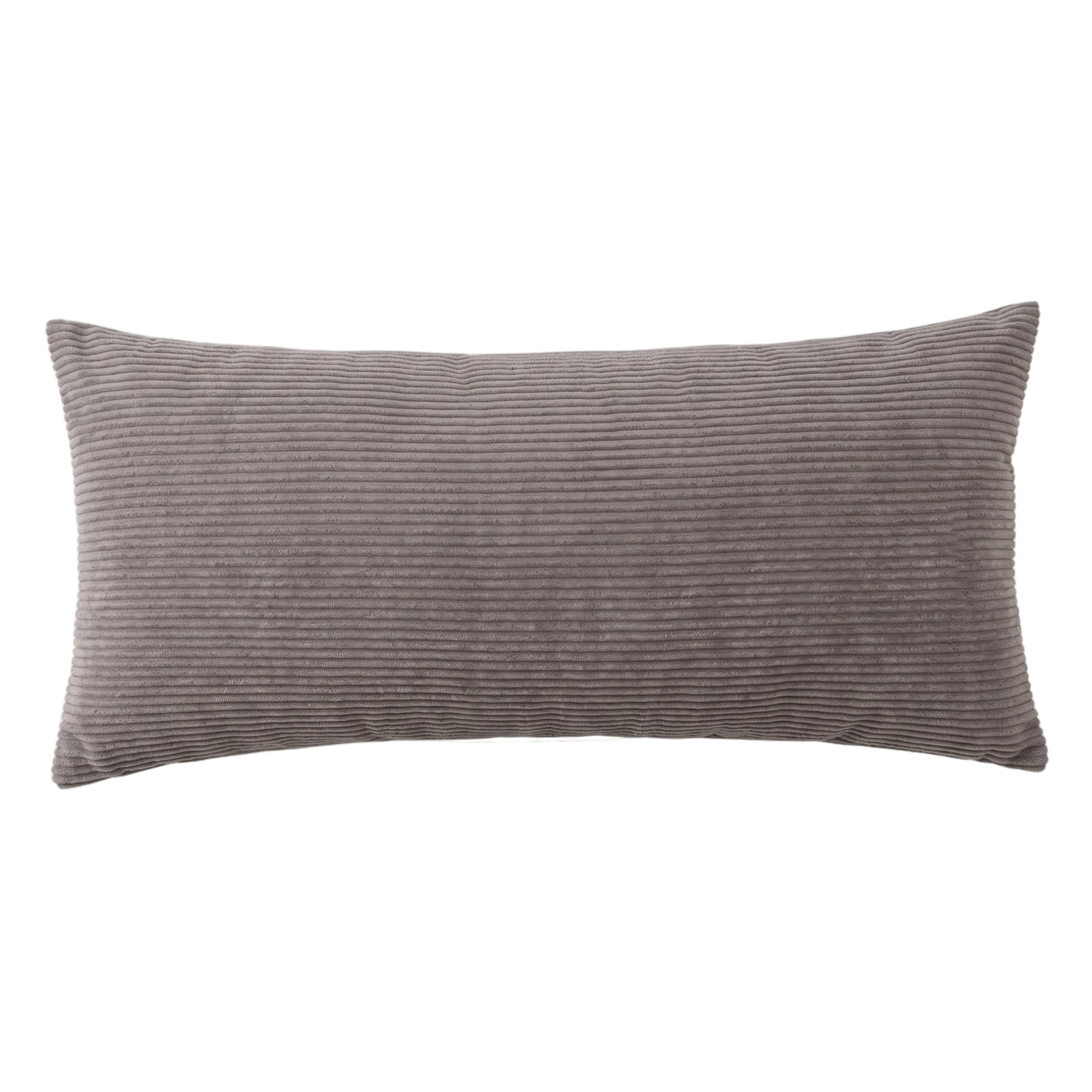 Tsawntd Pillow Cases, 12x24 Pillow Cover, Zipperd Corduroy Lumbar Covers Rectangular Cover for Couch Sofa Bed, Grey