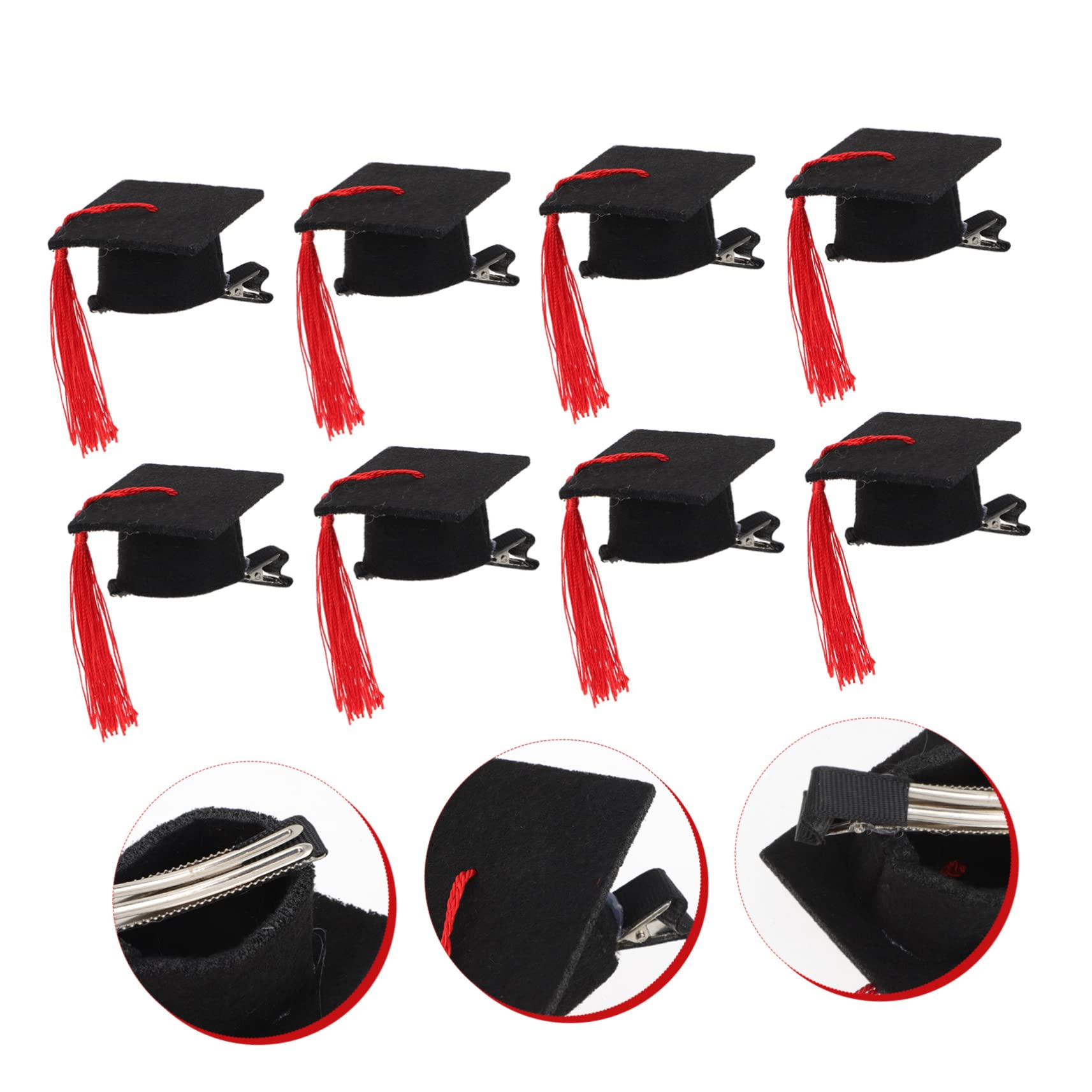 LABRIMP 8 Pezzi Fermagli per Decorativi Forma Cappello Laurea per Feste Laurea Accessori per Foto e Divertimento Sicuri e Fashion per Laureati e Amici
