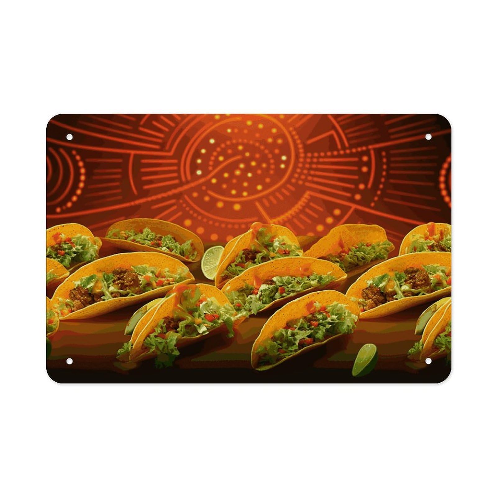 Fekiloot Style Food Pattern Funny Metal Signs Wall Art Tin Sign
