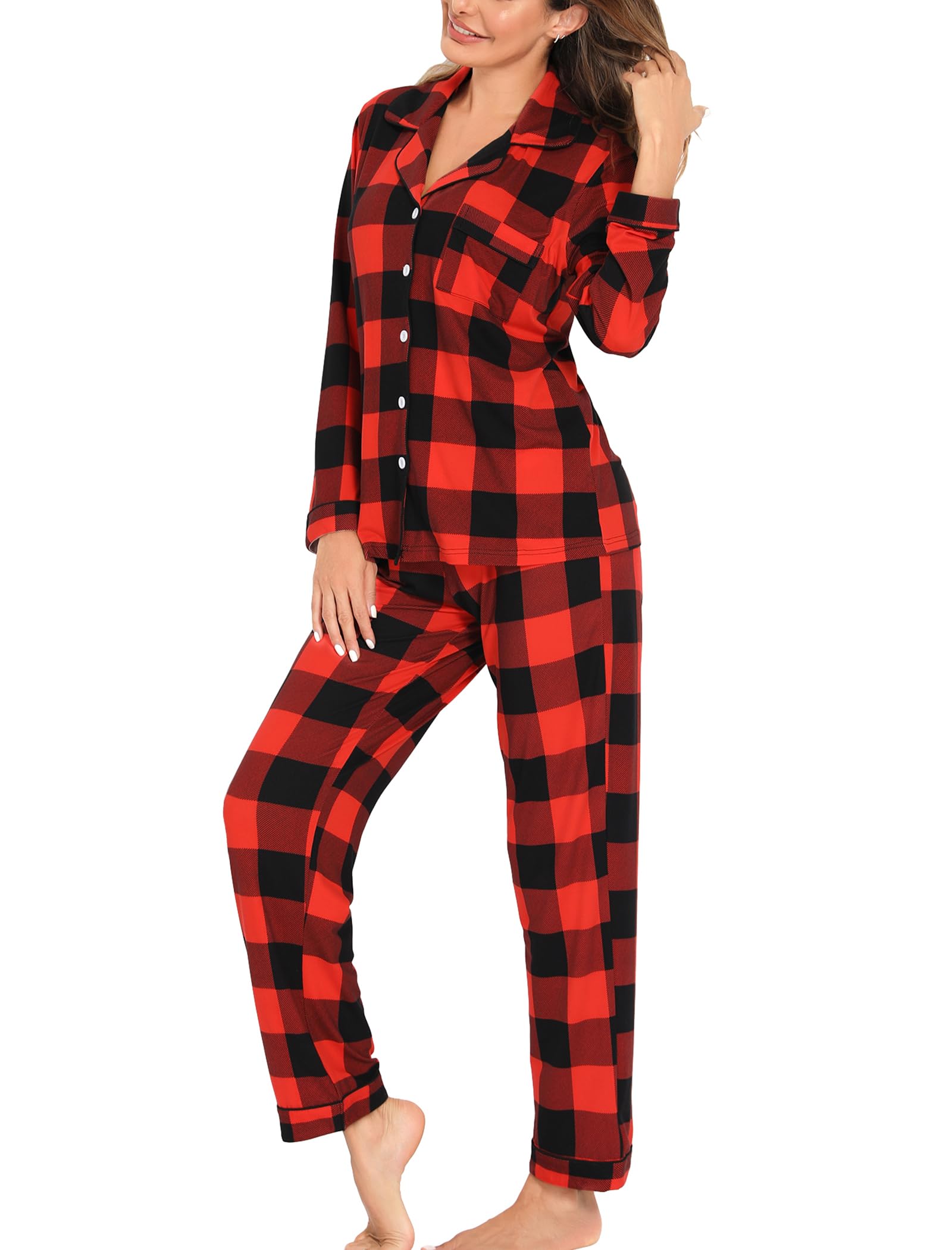 Leikar Button Up Pajamas For Women Pajama-Sets Mujer