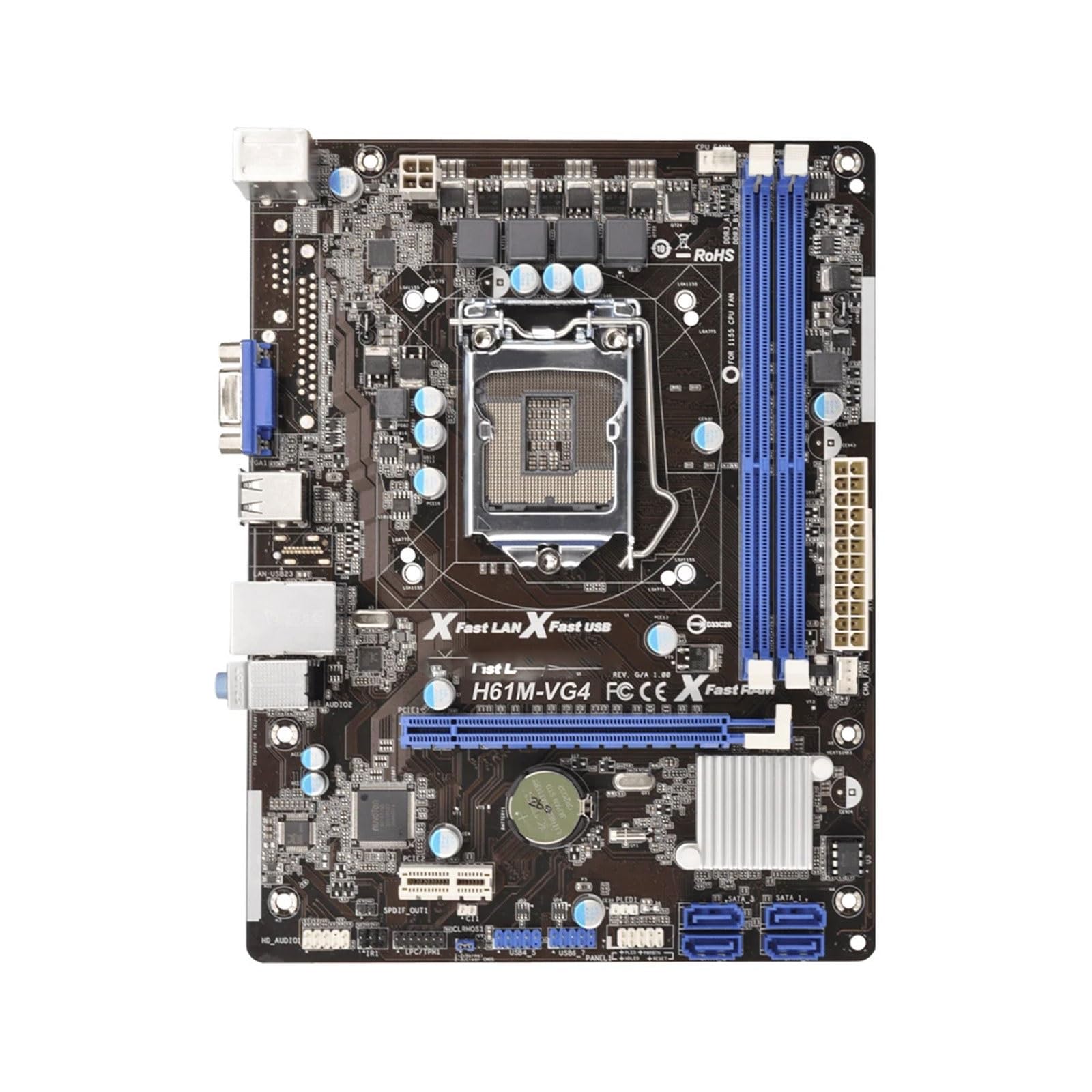 Motherboard La CPU Fit for ASRock H61M-VG4 Supporta Il Socket LGA 1155 i3-3220 3240 i5-3450 3470 i7-3770, DDR3 Micro ATX.
