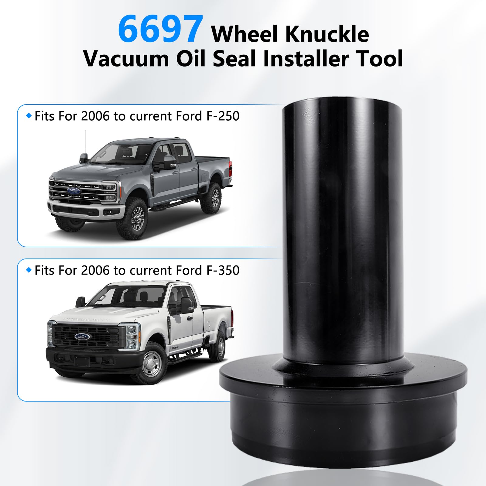 USHDHDID 6697 Vacuum Oil Seal Installer Tool Fits for Ford 2005 to Current F-250 F-350 Axle Tools- Axle Shaft Seal Installation Tool