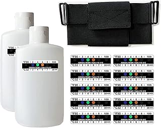 13 Pcs Urine Test Complete Kit Hidden Waist Pouch 2 Translucent Empty Bottle 10 Adhesive Temperature Test Strip for Portable Traveling